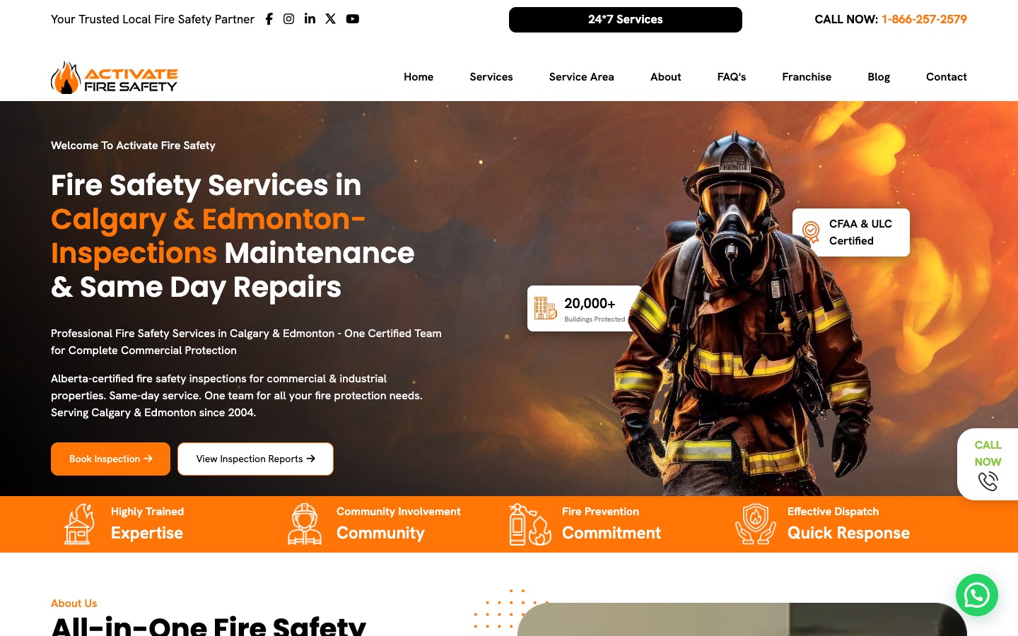The current homepage